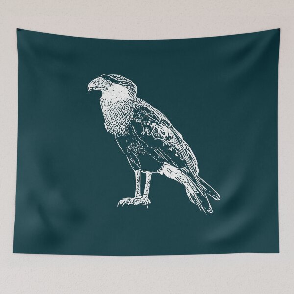 Item preview, A Crested Caracara White Design Painting Print designed and sold by designsasstultd.