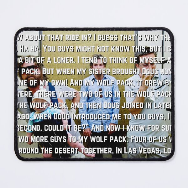 Item preview, hangover wolfpack speech designed and sold by Cwaldron23.