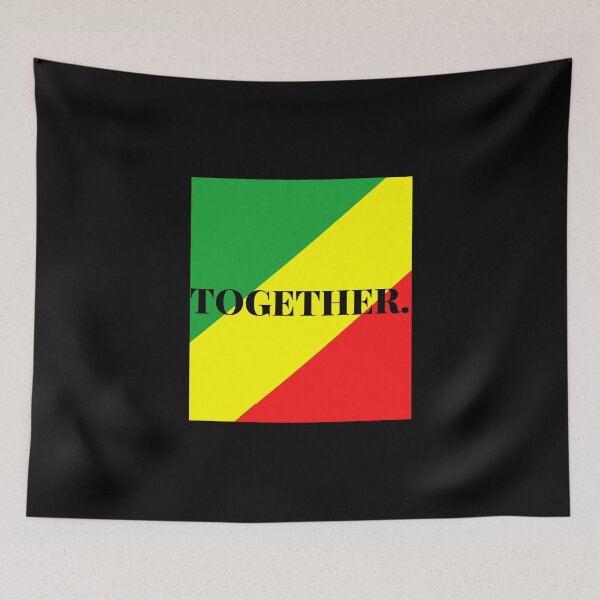 Item preview, Inspirational words: TOGETHER. (African flag) designed and sold by AfricanProverbs.