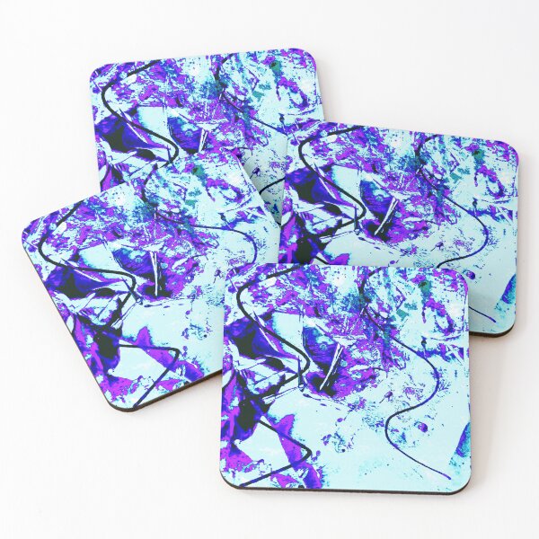 Item preview, Bright purple blue paint marks designed and sold by Grey Robinson.
