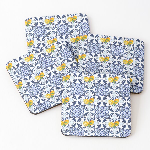 Item preview, Majolica,Lemons,Sicilian tiles,citrus,flowers,tiles,summer  designed and sold by MariaMarinova.