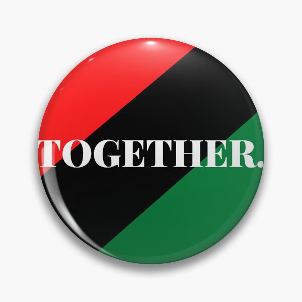 Item preview, Inspirational words: TOGETHER. (Pan-African flag) designed and sold by AfricanProverbs.