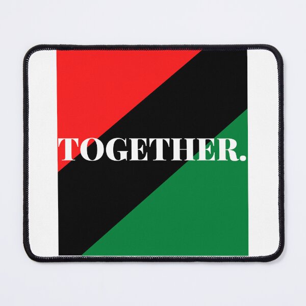 Item preview, Inspirational words: TOGETHER. (Pan-African flag) designed and sold by AfricanProverbs.