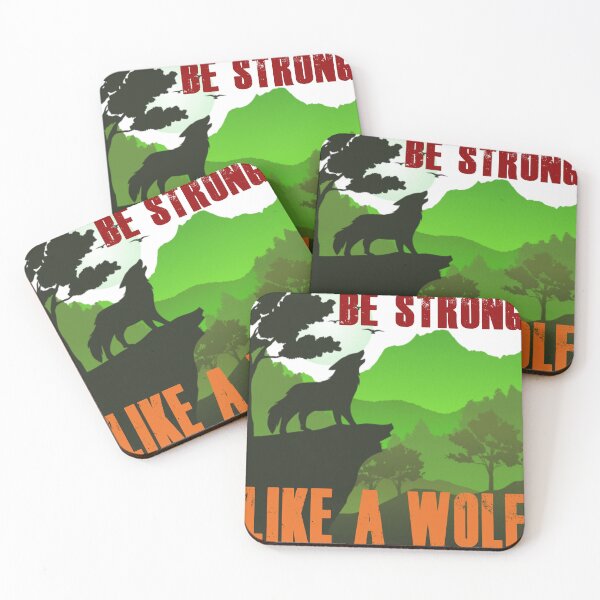 Item preview, Be Strong Like A Wolf - Retro Colors BS5 designed and sold by Art-by-Geoff.