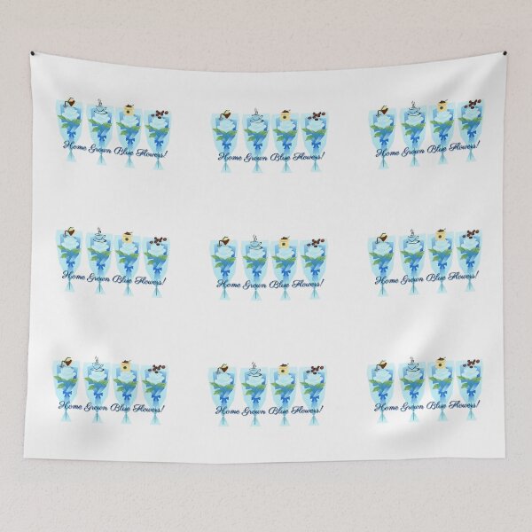 Item preview, Home Grown Blue Flowers And Home Grown Coffee designed and sold by Darlene Douglas-Jackson.
