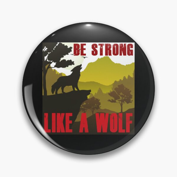 Item preview, Be Strong Like A Wolf - Retro Colors BS6 designed and sold by Art-by-Geoff.