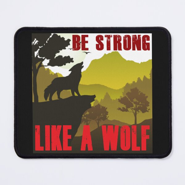 Item preview, Be Strong Like A Wolf - Retro Colors BS6 designed and sold by Art-by-Geoff.