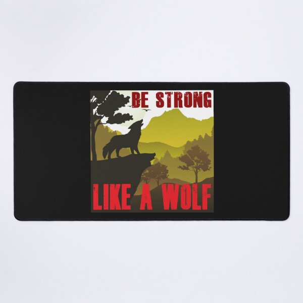 Item preview, Be Strong Like A Wolf - Retro Colors BS6 designed and sold by Art-by-Geoff.