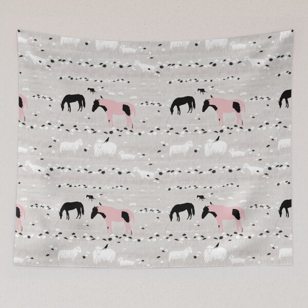 Item preview, Pink Horse, Sheep, & Farm Pattern designed and sold by StudioPosies.