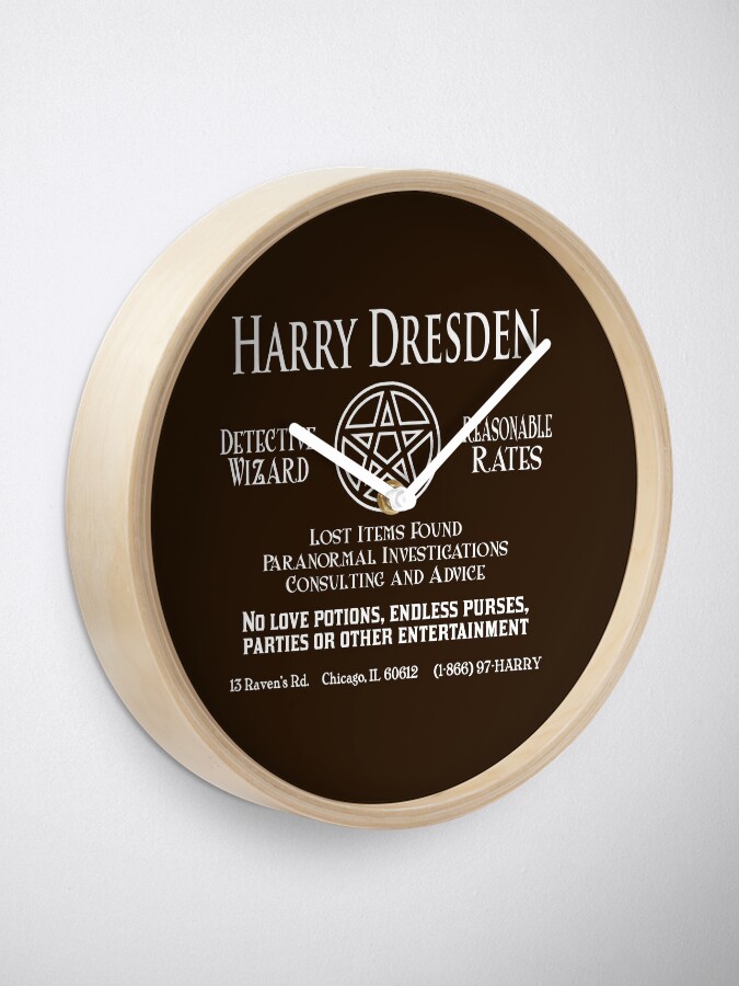Alternate view of Harry Dresden - Wizard Detective Clock