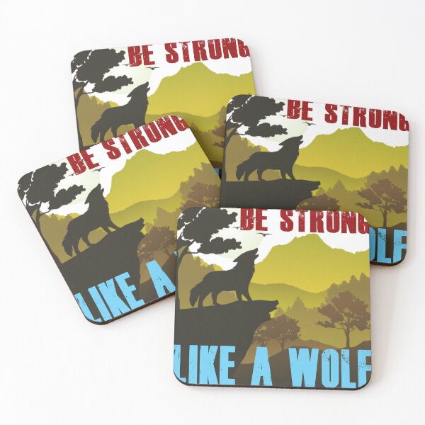 Item preview, Be Strong Like A Wolf - Retro Colors BS7 designed and sold by Art-by-Geoff.