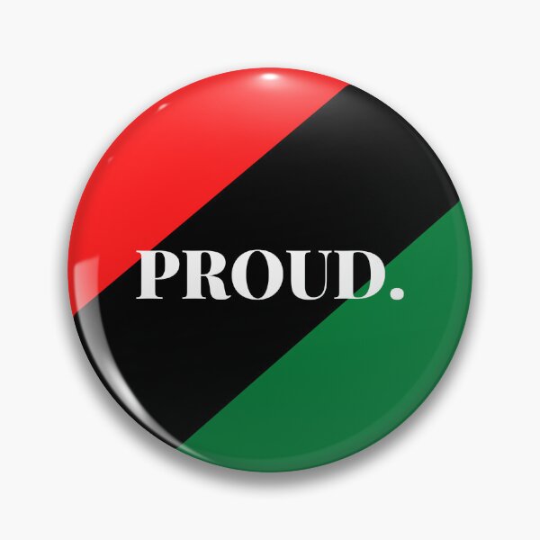 Item preview, Inspirational words: PROUD. (Pan-African flag) designed and sold by AfricanProverbs.