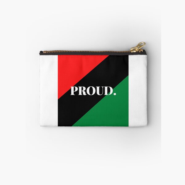 Item preview, Inspirational words: PROUD. (Pan-African flag) designed and sold by AfricanProverbs.