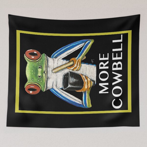 Item preview, More Cowbell Frog designed and sold by GardenPartyArt.