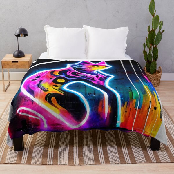 Item preview, Neon Aesthetic Cat designed and sold by DadoDesigns.