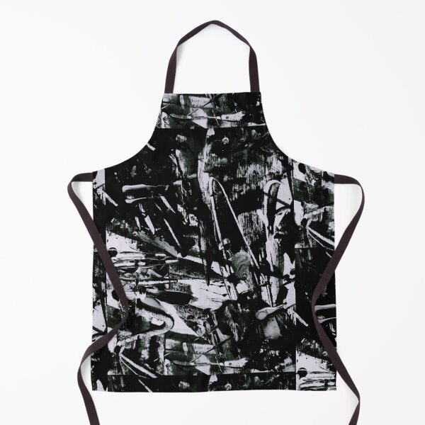 Item preview, Monochrome marks in paint black and white abstract designed and sold by Grey Robinson.