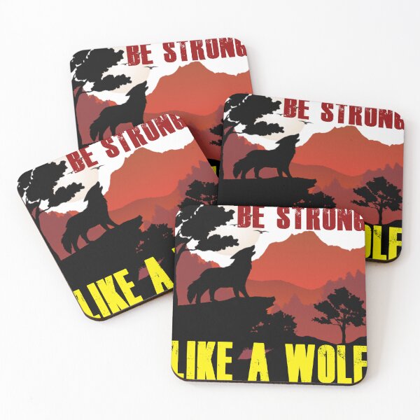 Item preview, Be Strong Like A Wolf - Retro Colors BS11 designed and sold by Art-by-Geoff.