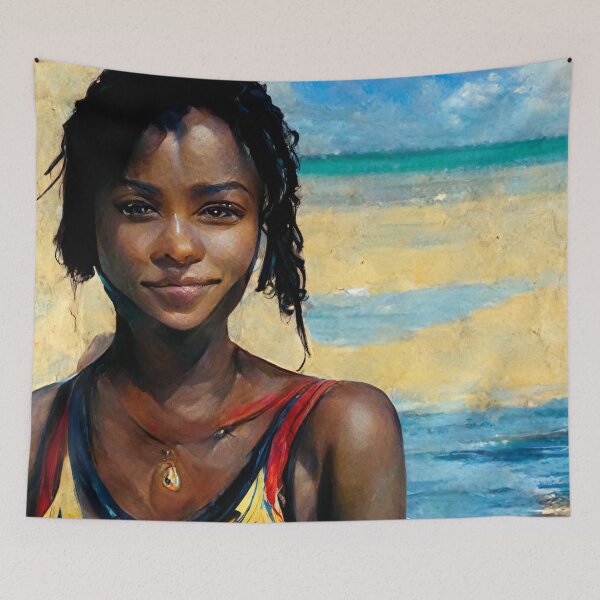 Item preview, Beautiful haitian women in bikini painting designed and sold by Lernst25.