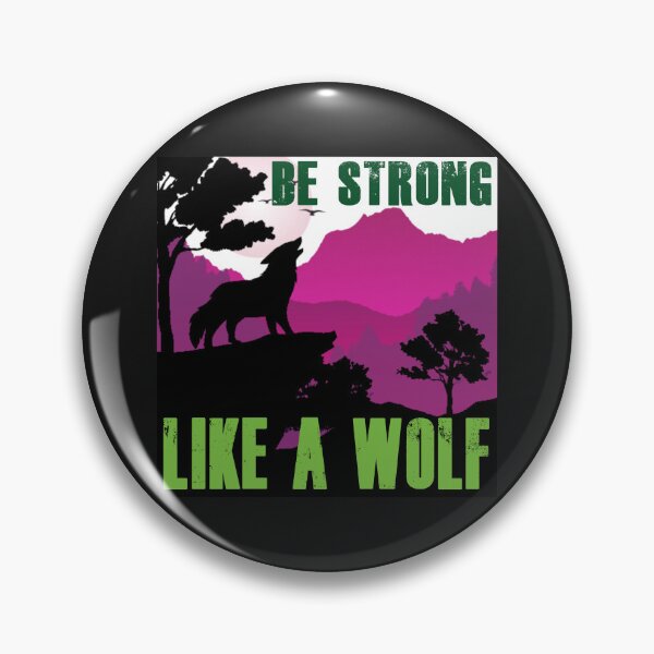 Item preview, Be Strong Like A Wolf - Retro Colors BS13 designed and sold by Art-by-Geoff.