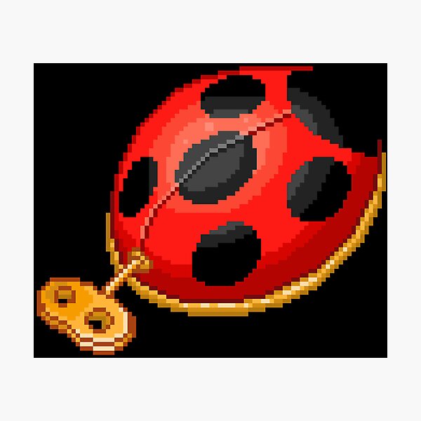 Clockwork Ladybug (Pixel Art) Photographic Print