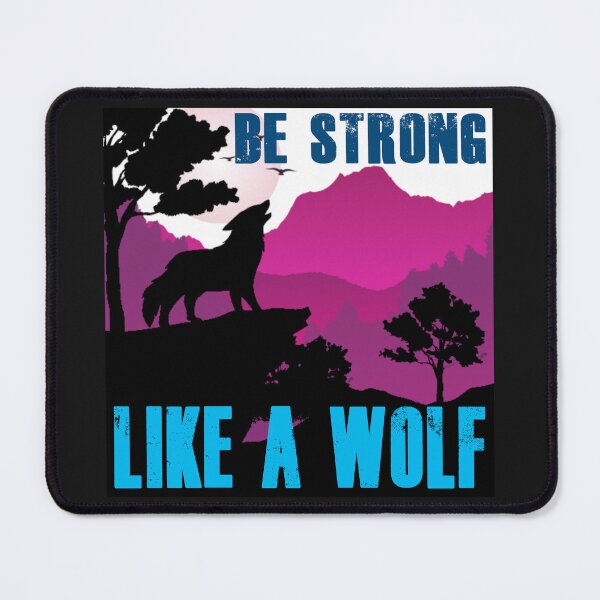 Item preview, Be Strong Like A Wolf - Retro Colors BS14 designed and sold by Art-by-Geoff.