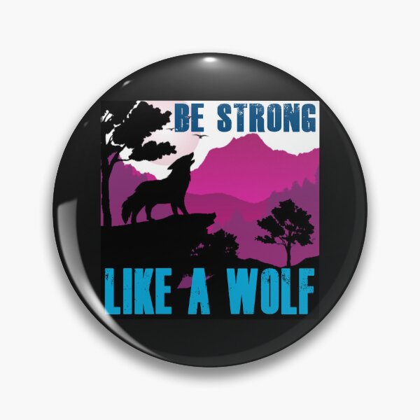 Item preview, Be Strong Like A Wolf - Retro Colors BS14 designed and sold by Art-by-Geoff.