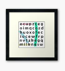 Coffee Word Search Framed Print