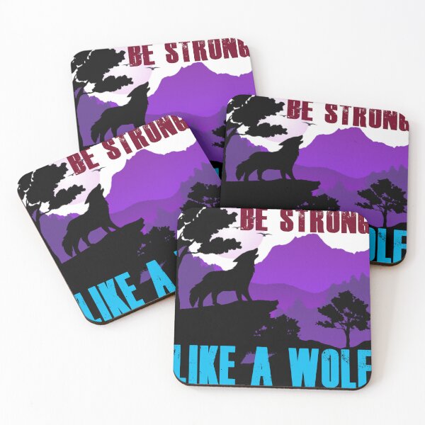 Item preview, Be Strong Like A Wolf - Retro Colors BS17 designed and sold by Art-by-Geoff.