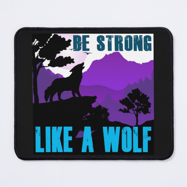 Item preview, Be Strong Like A Wolf - Retro Colors BS18 designed and sold by Art-by-Geoff.