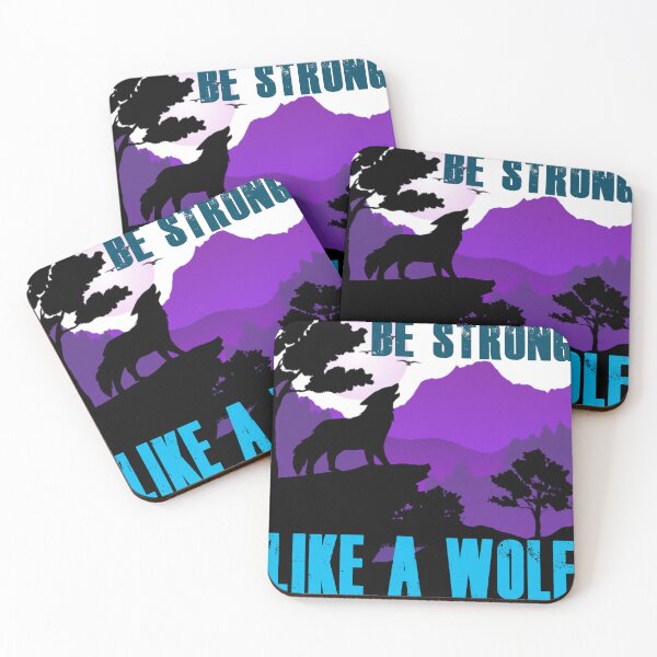 Item preview, Be Strong Like A Wolf - Retro Colors BS18 designed and sold by Art-by-Geoff.