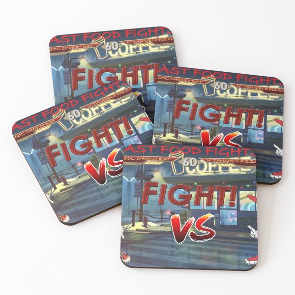 Item preview, Fast Food Fights (Coffee Shop) designed and sold by OutlandishStash.