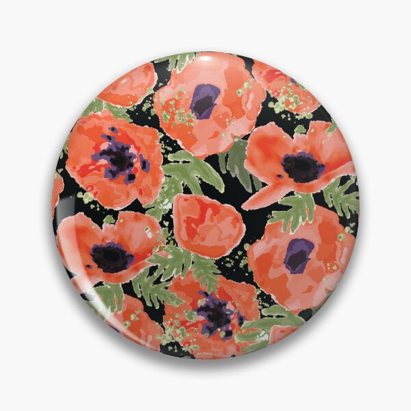 Item preview, Orange Watercolor Poppy Floral Print designed and sold by StudioPosies.