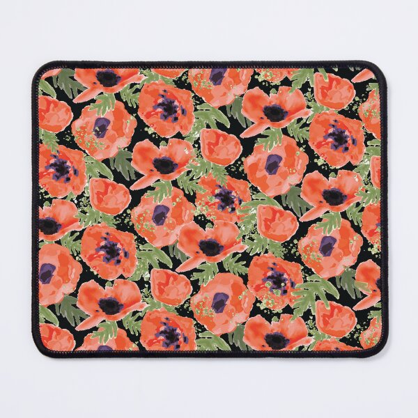 Item preview, Orange Watercolor Poppy Floral Print designed and sold by StudioPosies.