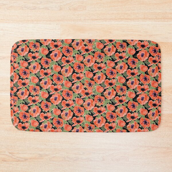 Item preview, Orange Watercolor Poppy Floral Print designed and sold by StudioPosies.
