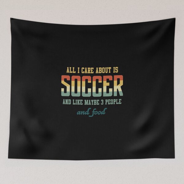 Item preview, All I Care About Soccer And Like Maybe 3 People And Food Vintage Essential T-Shirt designed and sold by ButerDino.