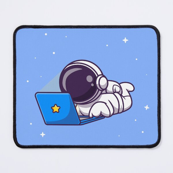 Item preview, Astronaut working in laptop cartoon designed and sold by ALAEEDDINEBHM.
