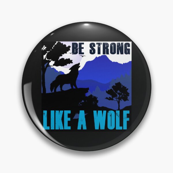 Item preview, Be Strong Like A Wolf - Retro Colors BS20 designed and sold by Art-by-Geoff.