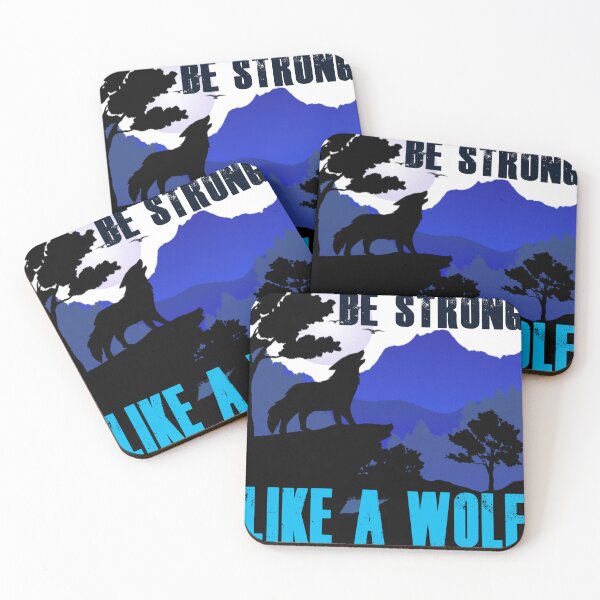 Item preview, Be Strong Like A Wolf - Retro Colors BS20 designed and sold by Art-by-Geoff.