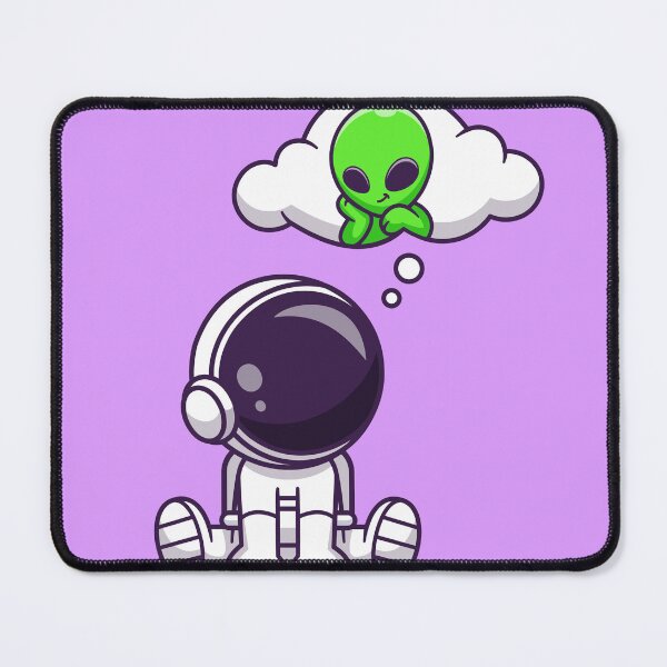 Item preview, Astronaut thinking alien cartoon designed and sold by ALAEEDDINEBHM.