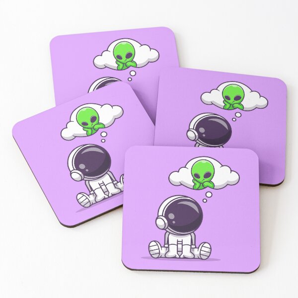 Item preview, Astronaut thinking alien cartoon designed and sold by ALAEEDDINEBHM.