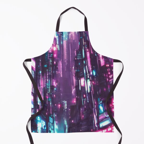 Item preview, Cyberpunk city,  Neon lights, sci-fi designed and sold by Art-of-AI.