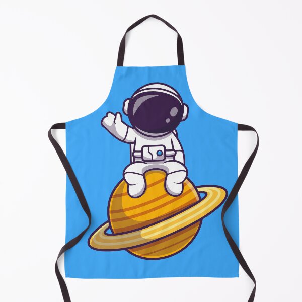 Item preview, Astronaut sitting planet waving cartoon designed and sold by ALAEEDDINEBHM.