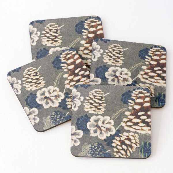 Item preview, Pinecones And Flowers Textile Pattern designed and sold by Zestpond.