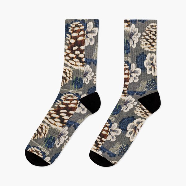 Item preview, Pinecones And Flowers Textile Pattern designed and sold by Zestpond.