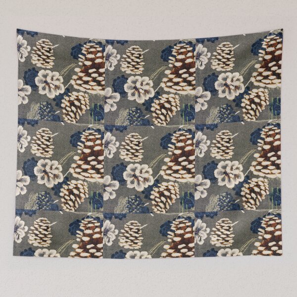 Item preview, Pinecones And Flowers Textile Pattern designed and sold by Zestpond.