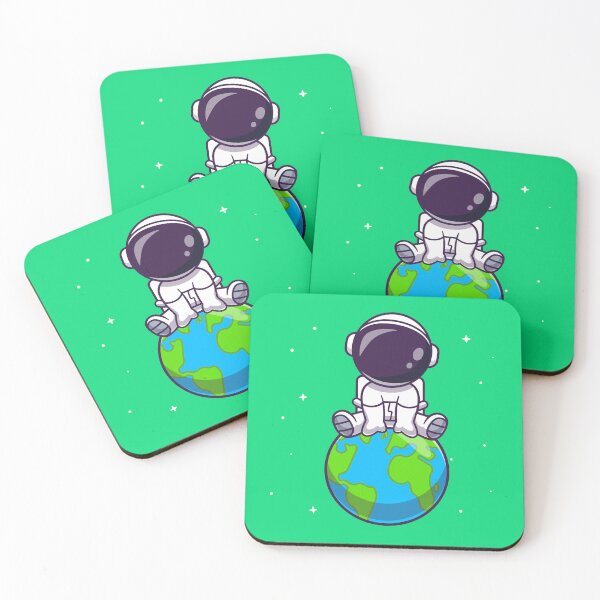 Item preview, Astronaut sitting earth cartoon designed and sold by ALAEEDDINEBHM.