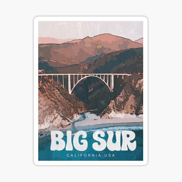 Big Sur Vintage Coast Sticker —