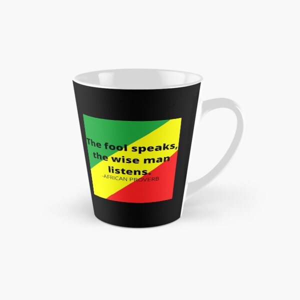 Item preview, African saying: The fool speaks, the wise man listens designed and sold by AfricanProverbs.
