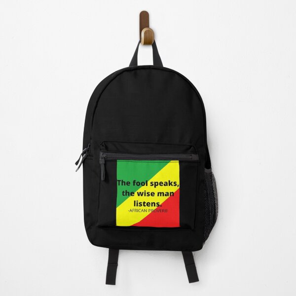 Item preview, African saying: The fool speaks, the wise man listens designed and sold by AfricanProverbs.