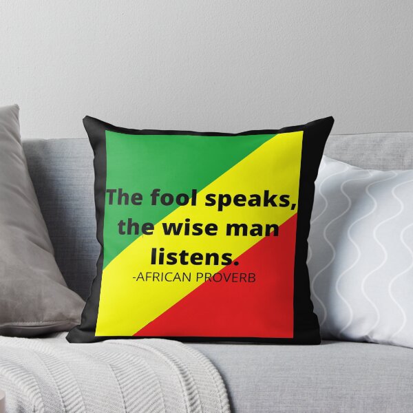 Item preview, African saying: The fool speaks, the wise man listens designed and sold by AfricanProverbs.